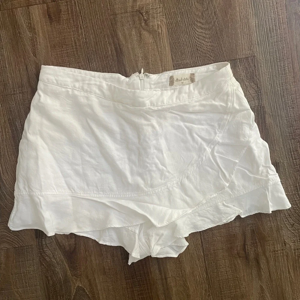 Altard State White Ruffle Skort Shorts‎ Skirt Women's Medium Cute